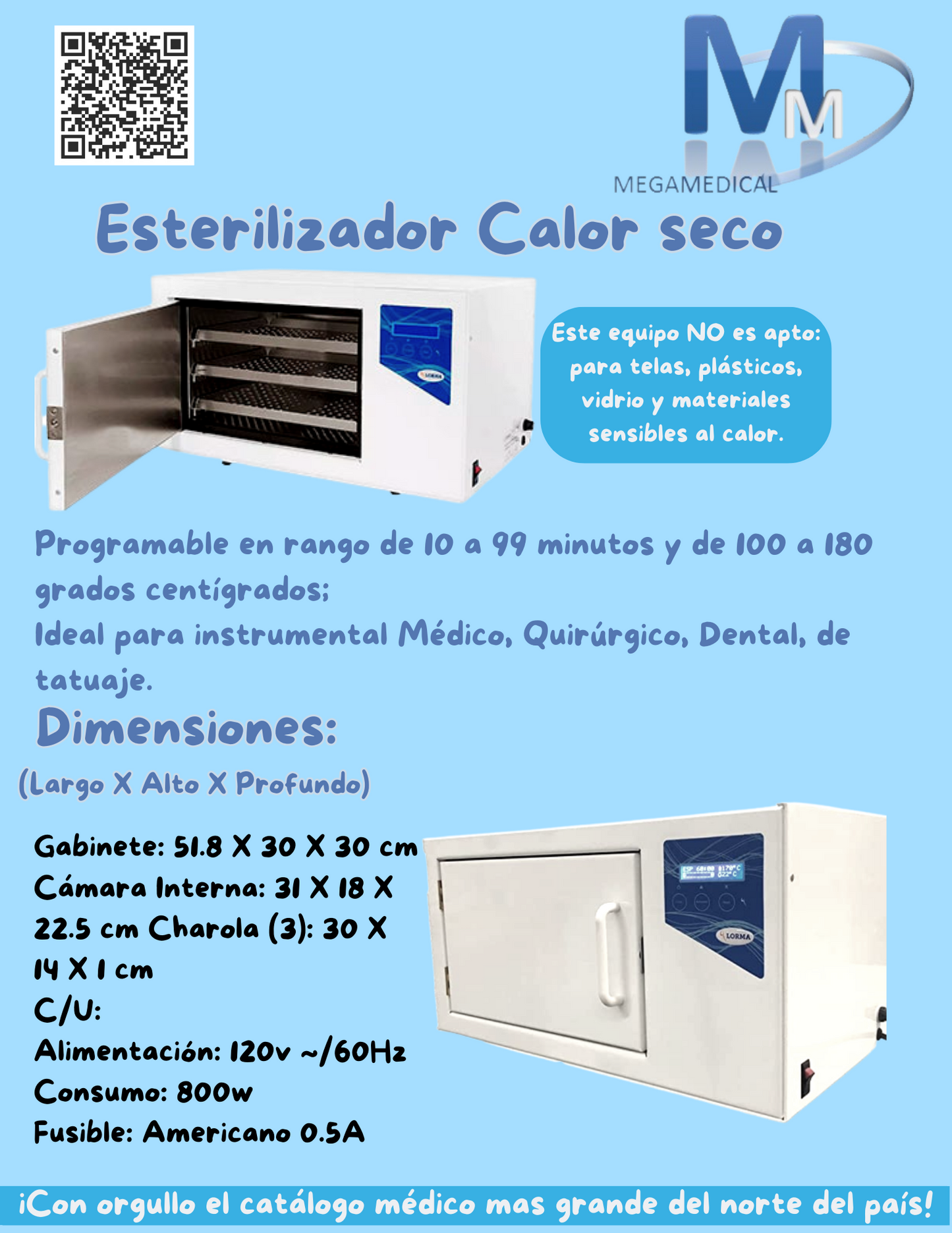 Esterilizador de calor seco modelo M08