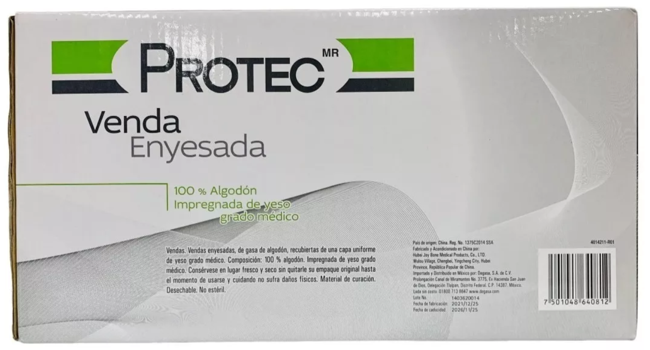 Venda de yeso 10cm x 2.75m C/12