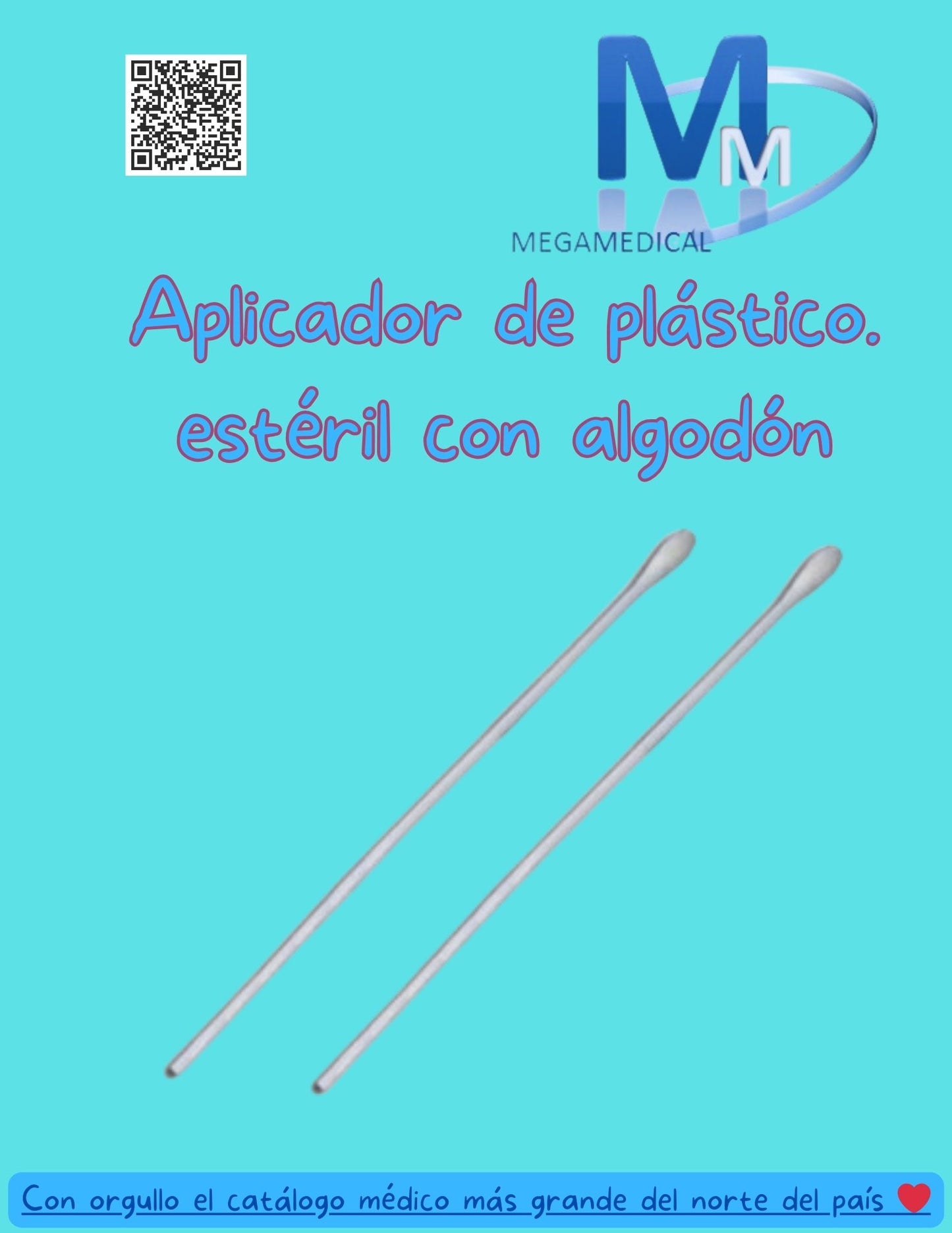 Aplicador estéril de 1 punta 15 cm c/300
