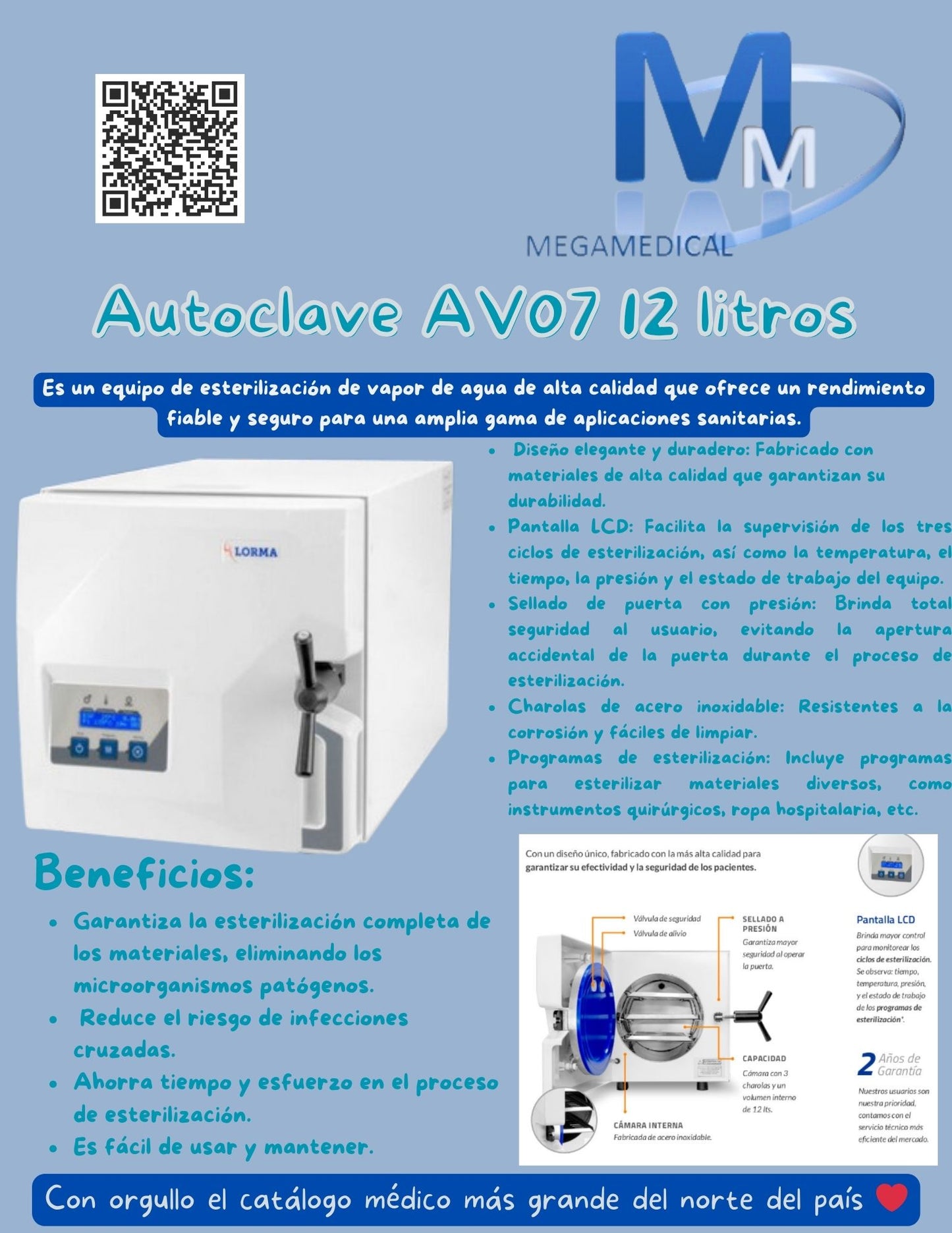 Autoclave Electrónica Semi-Automática Digital
