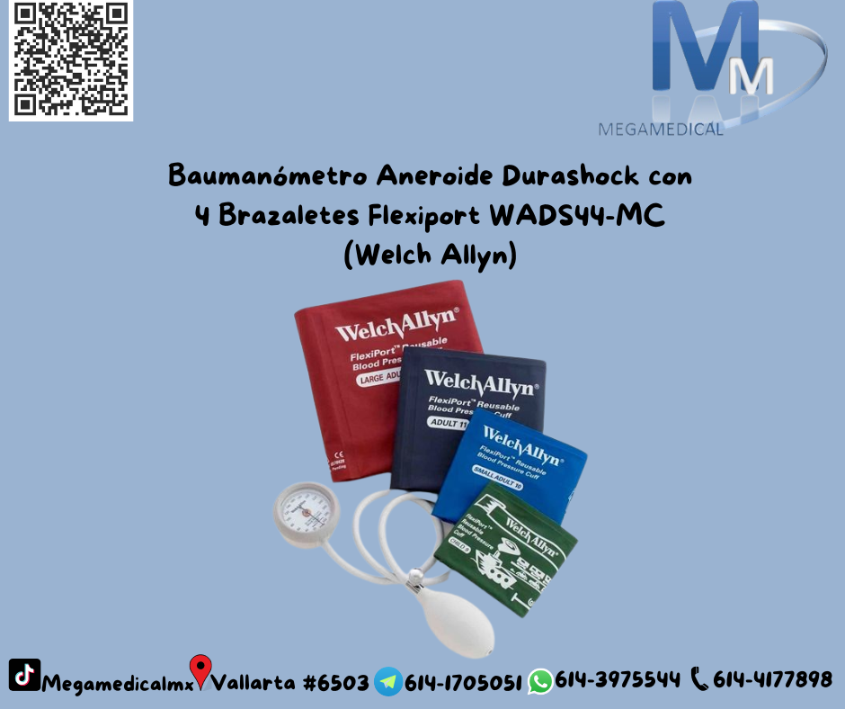 Baumanómetro Aneroide Durashock con 4 Brazaletes Flexiport