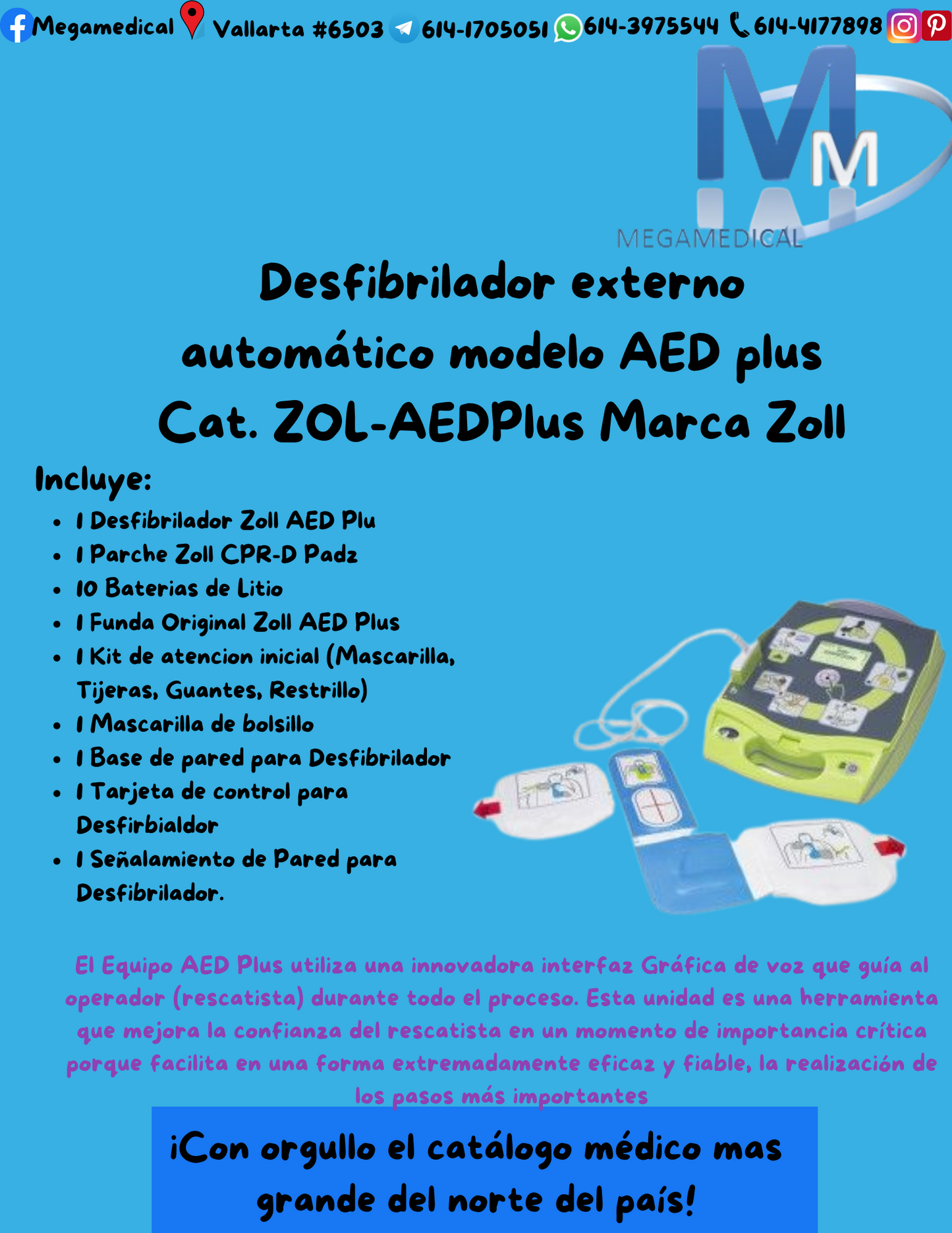 Desfibrilador externo automático ZOLL AED PLUS
