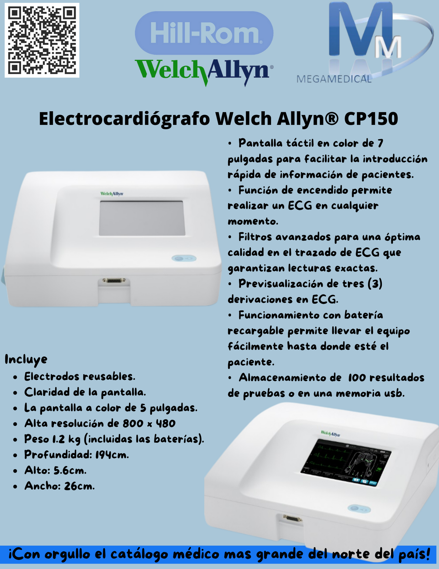 Electrocardiógrafo Welch Allyn® CP150