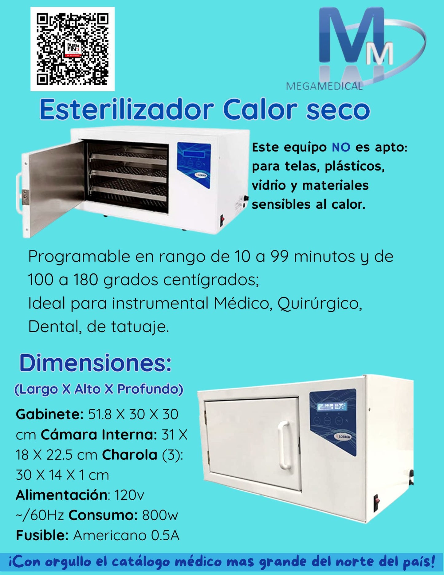Esterilizador de Calor Seco LORMA® M08