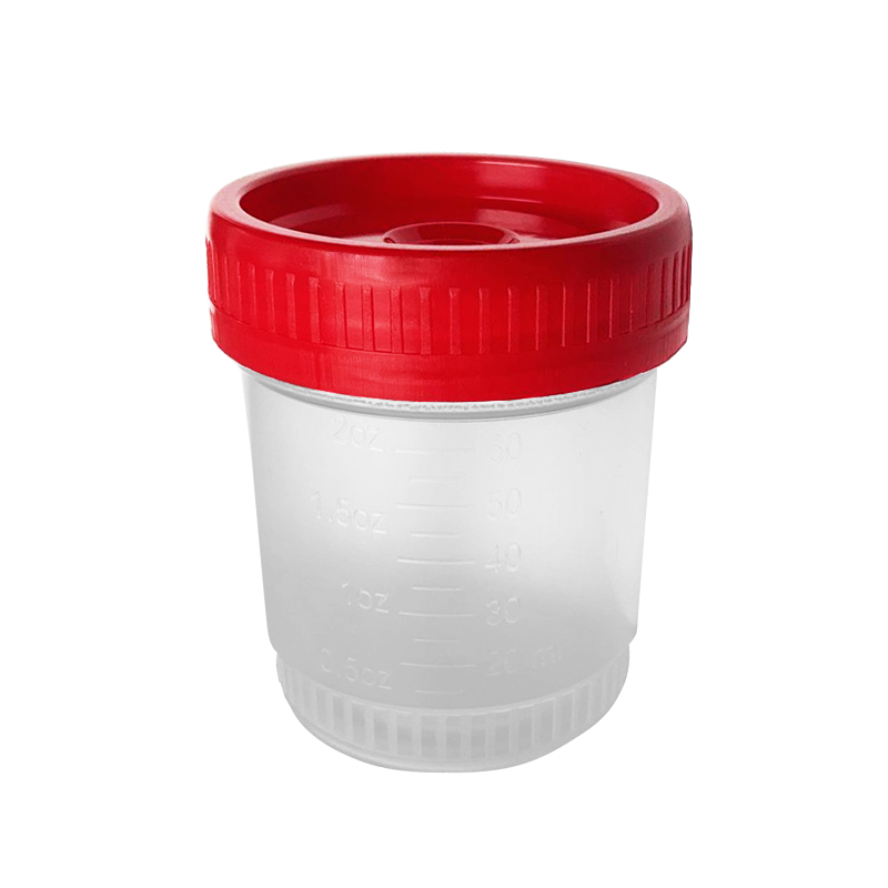 Vaso rojo esteril para muestra caja con 450