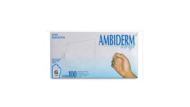 Guante De Vinilo Ambiderm (Libre De Polvo)