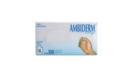 Guante De Vinilo Ambiderm (Libre De Polvo)